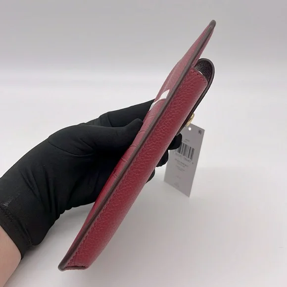 Coach CJ866 Essential Phone Wallet Brass/Enamel Red - Picture 7 of 14